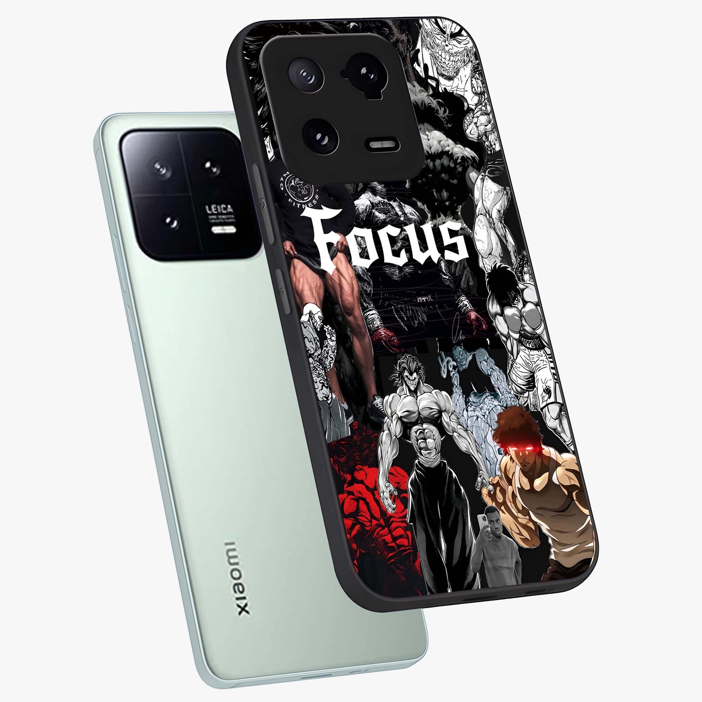 Relentless Power Focus Glass Case displayed in angled mockup highlighting bold statement design with modern aesthetic style.