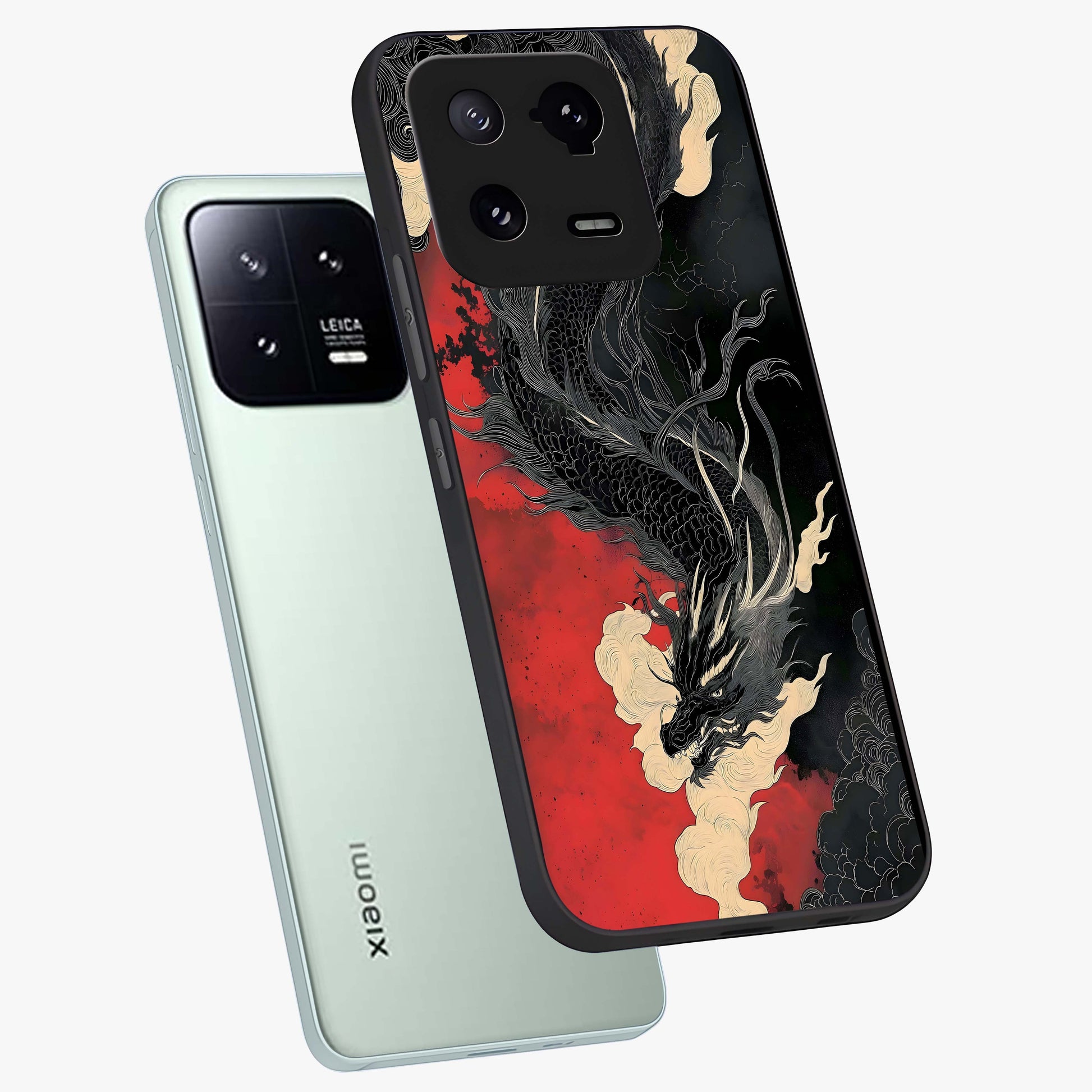 Shadow Dragon Fury Glass Case displayed in angled mockup highlighting powerful dragon illustration with dark fantasy aesthetic.