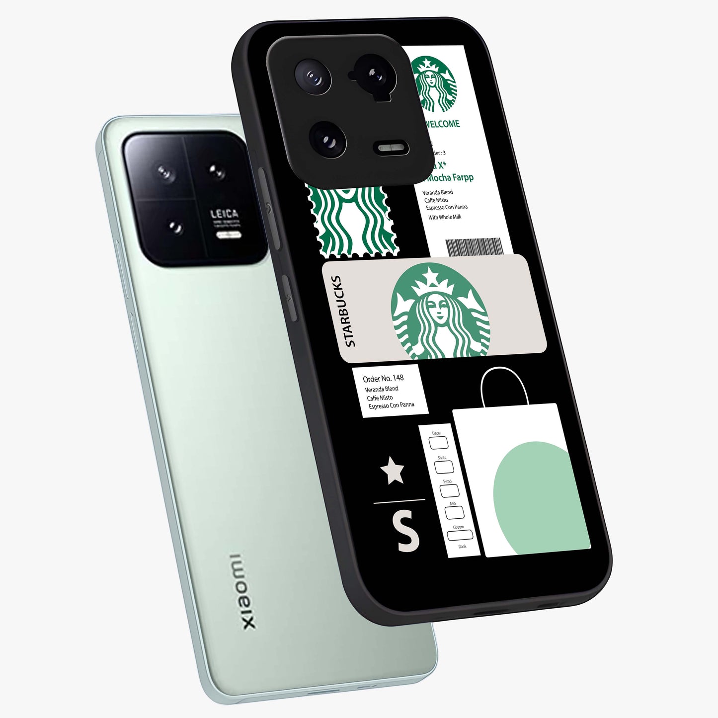 Starbucks Mocha Glass Case displayed in angled mockup highlighting stylish mocha themed design with cozy café aesthetic.