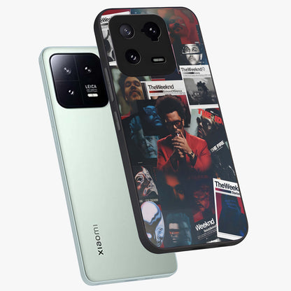 The Weeknd Glass Case displayed in angled mockup highlighting stylish pop culture inspired design with modern aesthetic.