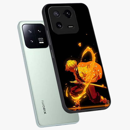 Thunder Flame Execution Glass Case displayed in angled mockup highlighting dramatic fire themed design with intense fantasy aesthetic.