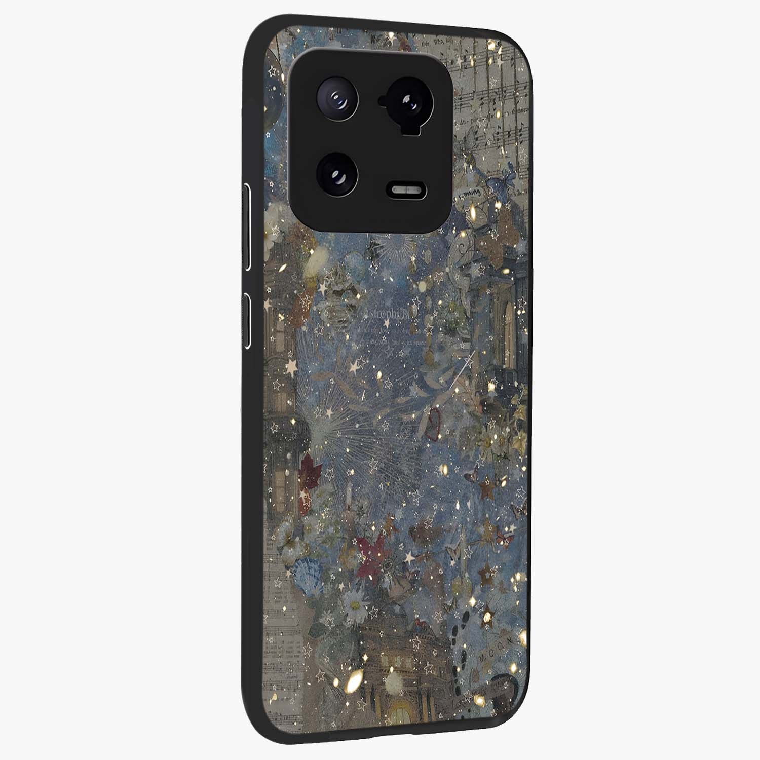 Aesthetic Astrolophia Glass Case upright view showcasing soft aesthetic theme with stylish modern look.
