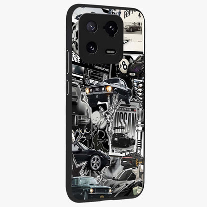 Aesthetic Dark Love Glass Case upright view showcasing dramatic romantic artwork with modern aesthetic style.