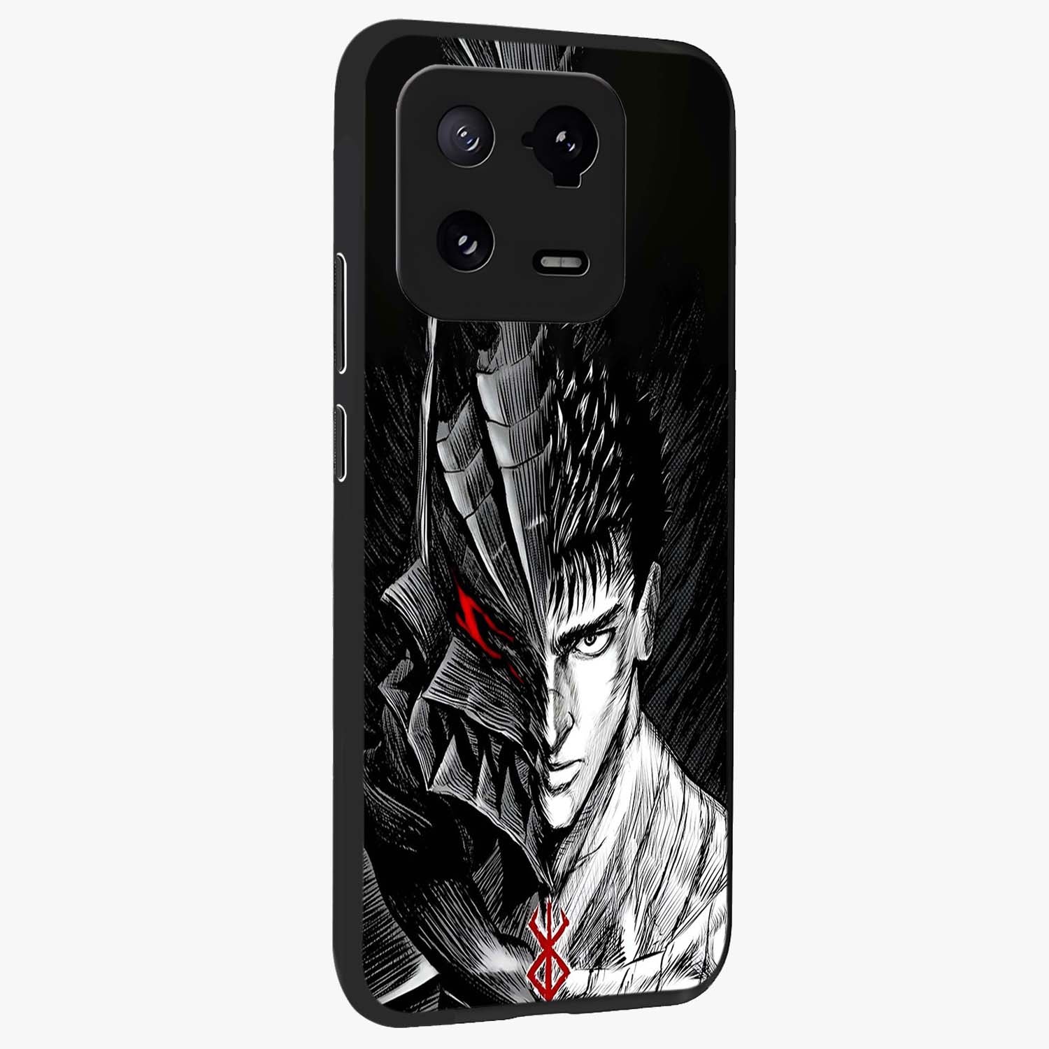 Berserker Blood Oath Glass Case upright view showcasing intense warrior aesthetic with dramatic artistic style.