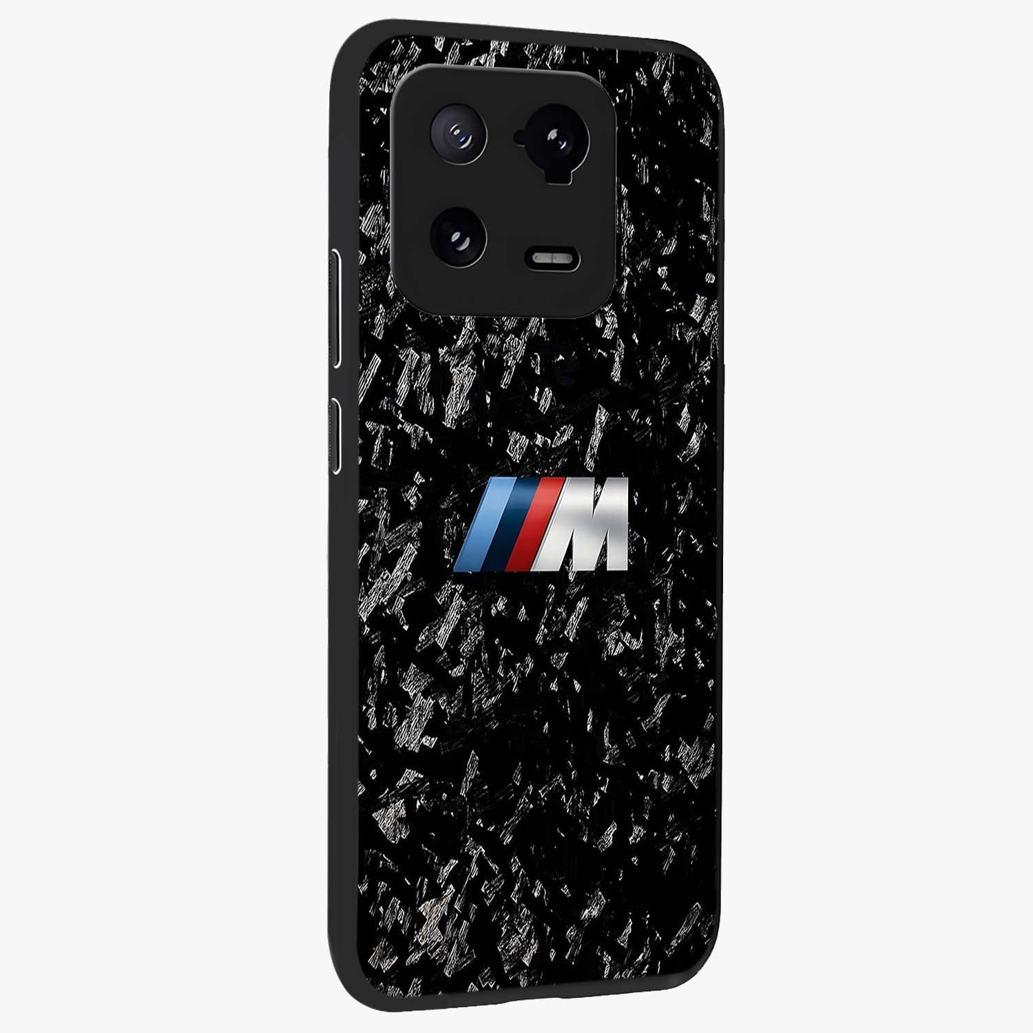 Carbon Speed Mark Glass Case upright view showcasing modern carbon speed graphic with bold automotive theme.
