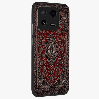 Heritage Carpet Royale Glass Case upright view showcasing detailed ornamental artwork with luxurious traditional theme.