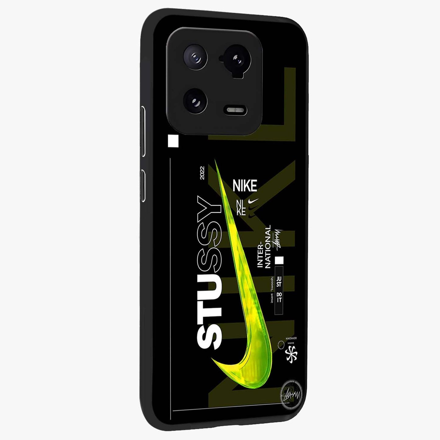 Neon Street Edition Glass Case upright view showcasing colorful neon artwork with modern street culture theme.