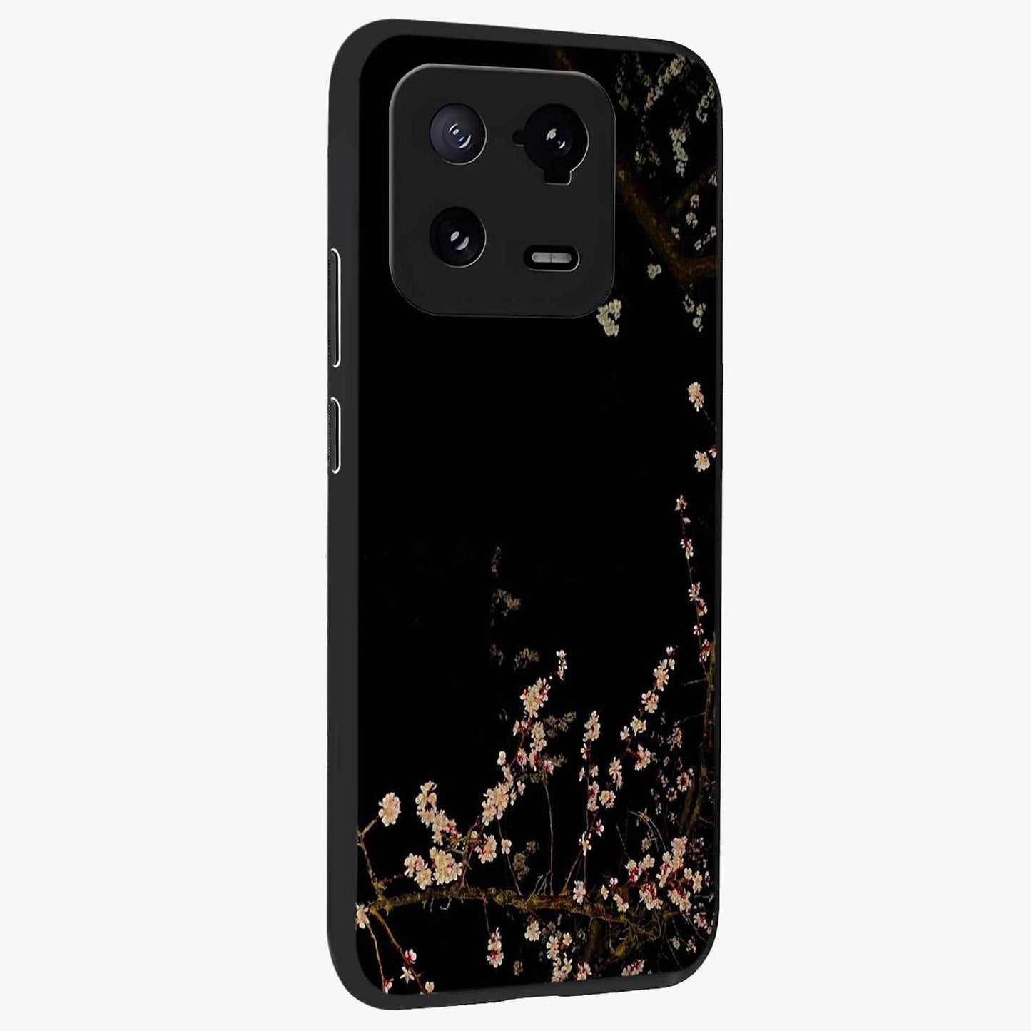 Petal Moon Light With Custom Name Glass Case upright view showcasing elegant floral moon artwork with personalized aesthetic.