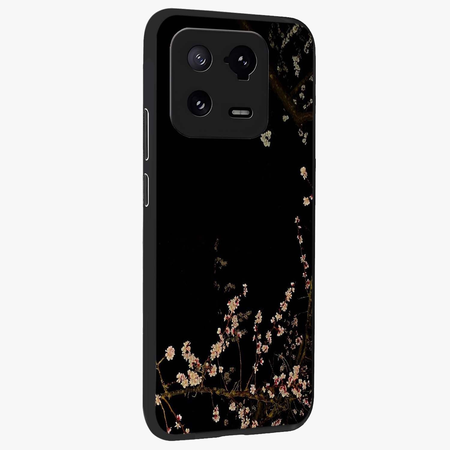 Petal Moon Light With Custom Name Glass Case upright view showcasing elegant floral moon artwork with personalized aesthetic.