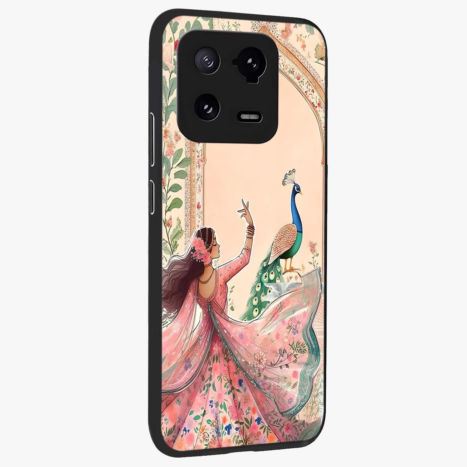 Royal Grace Muse Glass Case upright view showcasing stylish artistic artwork with sophisticated royal theme.