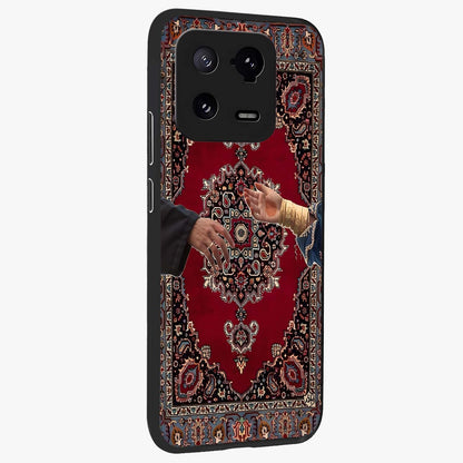 Royal Touch Reach Glass Case upright view showcasing stylish royal inspired artwork with graceful theme.