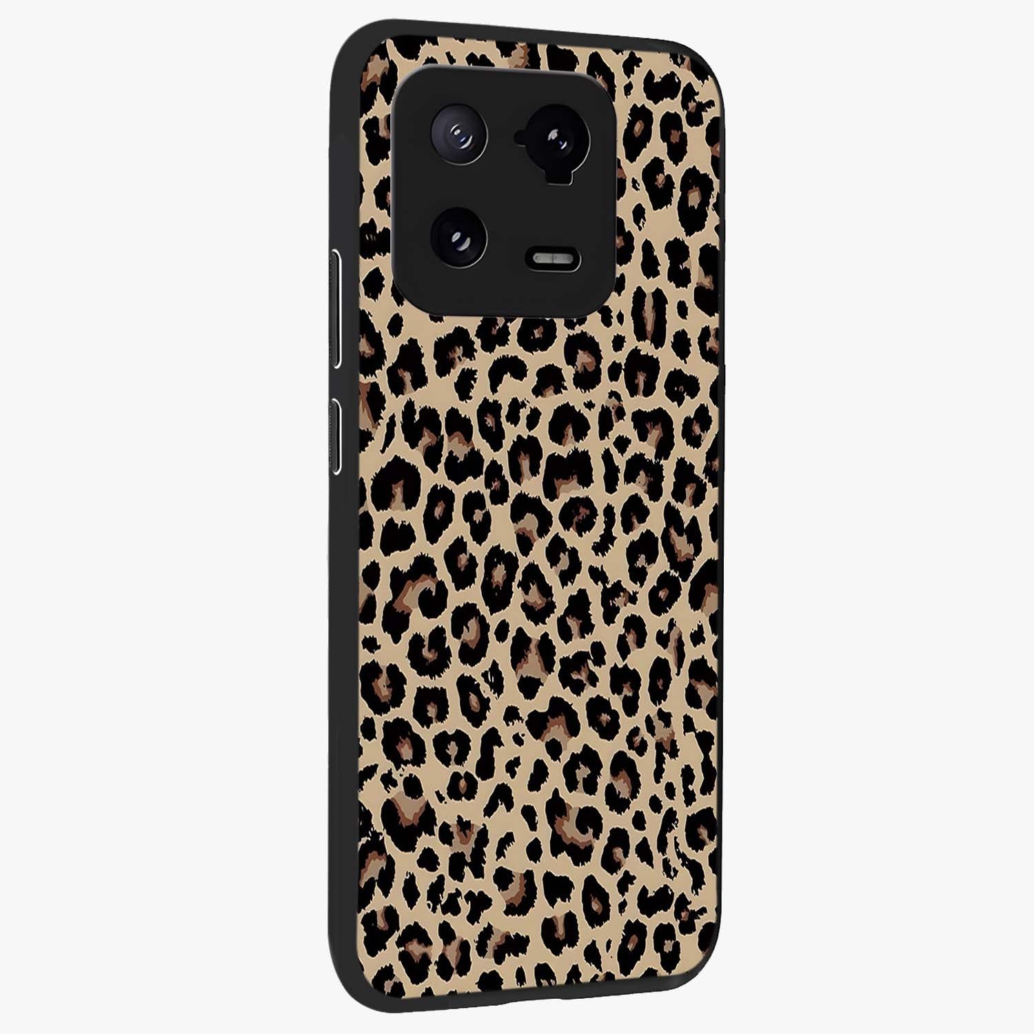 Savage Chic Pattern Glass Case upright view showcasing trendy decorative artwork with edgy fashion theme.