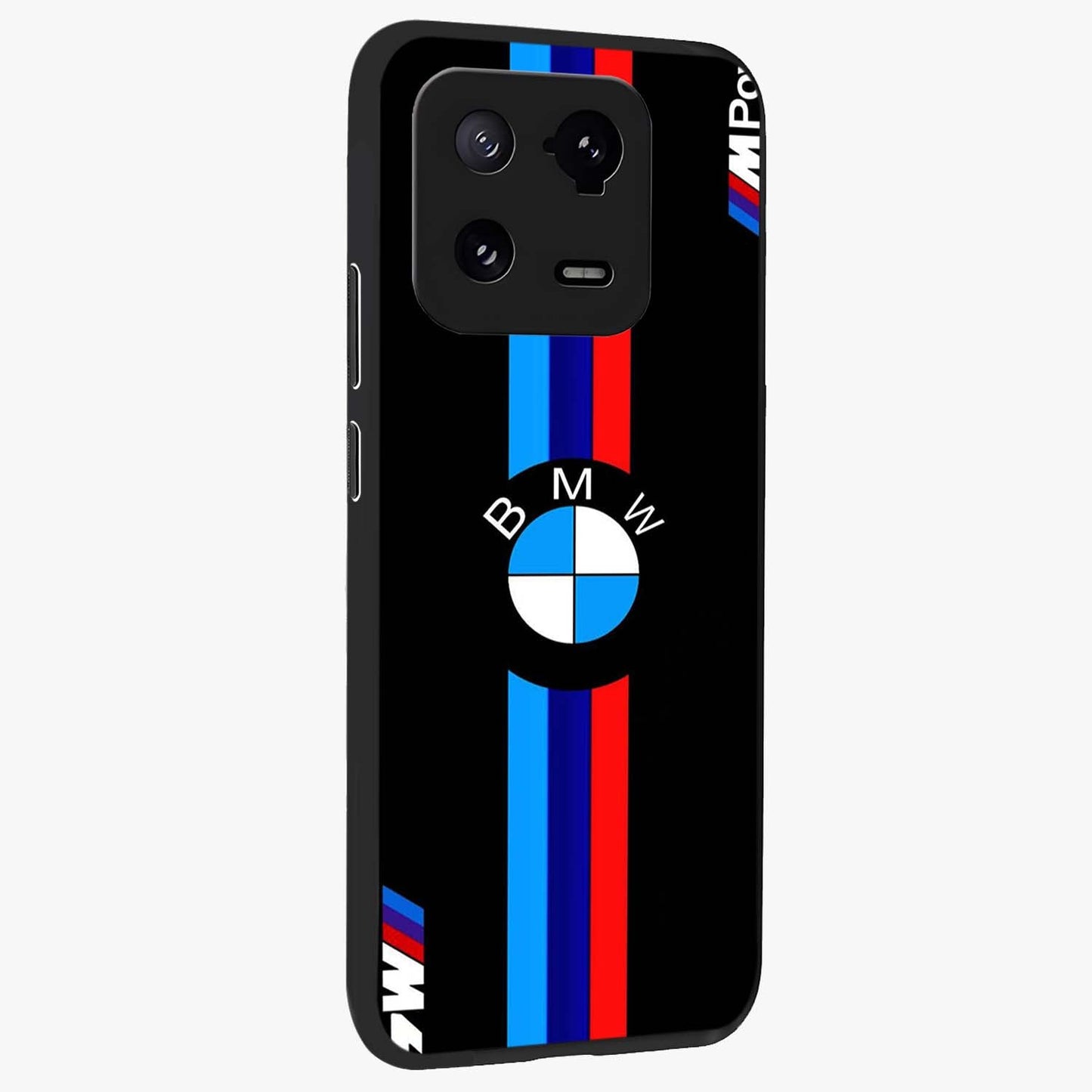 Turbo BMW Beast Glass Case upright view showcasing powerful car artwork with modern motorsport theme.