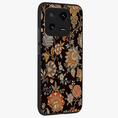 Vintage Floral Dream Glass Case upright view showcasing delicate floral artwork with timeless vintage theme.