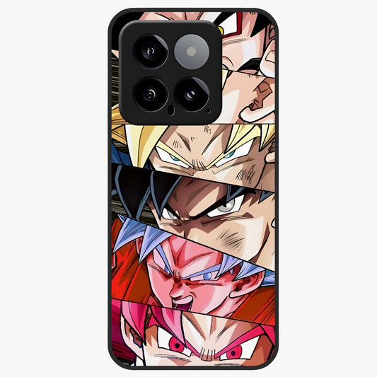 Anime Character Glass Case showing flat back view with vibrant anime artwork and glossy glass finish.