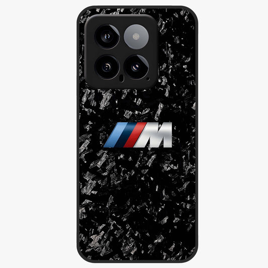 Carbon Speed Mark Glass Case showing flat back view with sporty carbon pattern artwork and glossy glass finish.