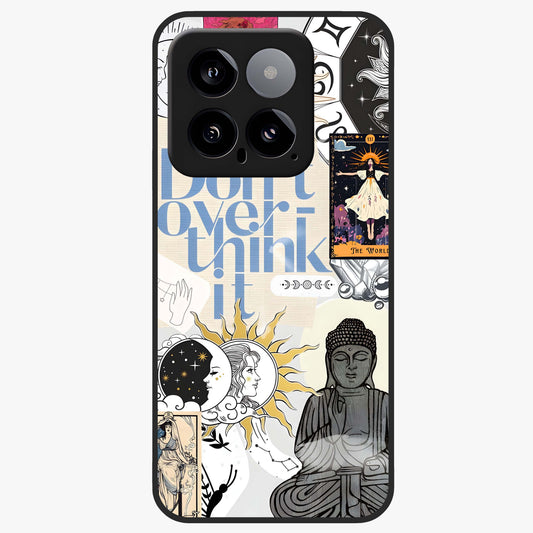 Ethereal Thoughts Glass Case showing flat back view with dreamy artistic artwork and glossy glass finish.
