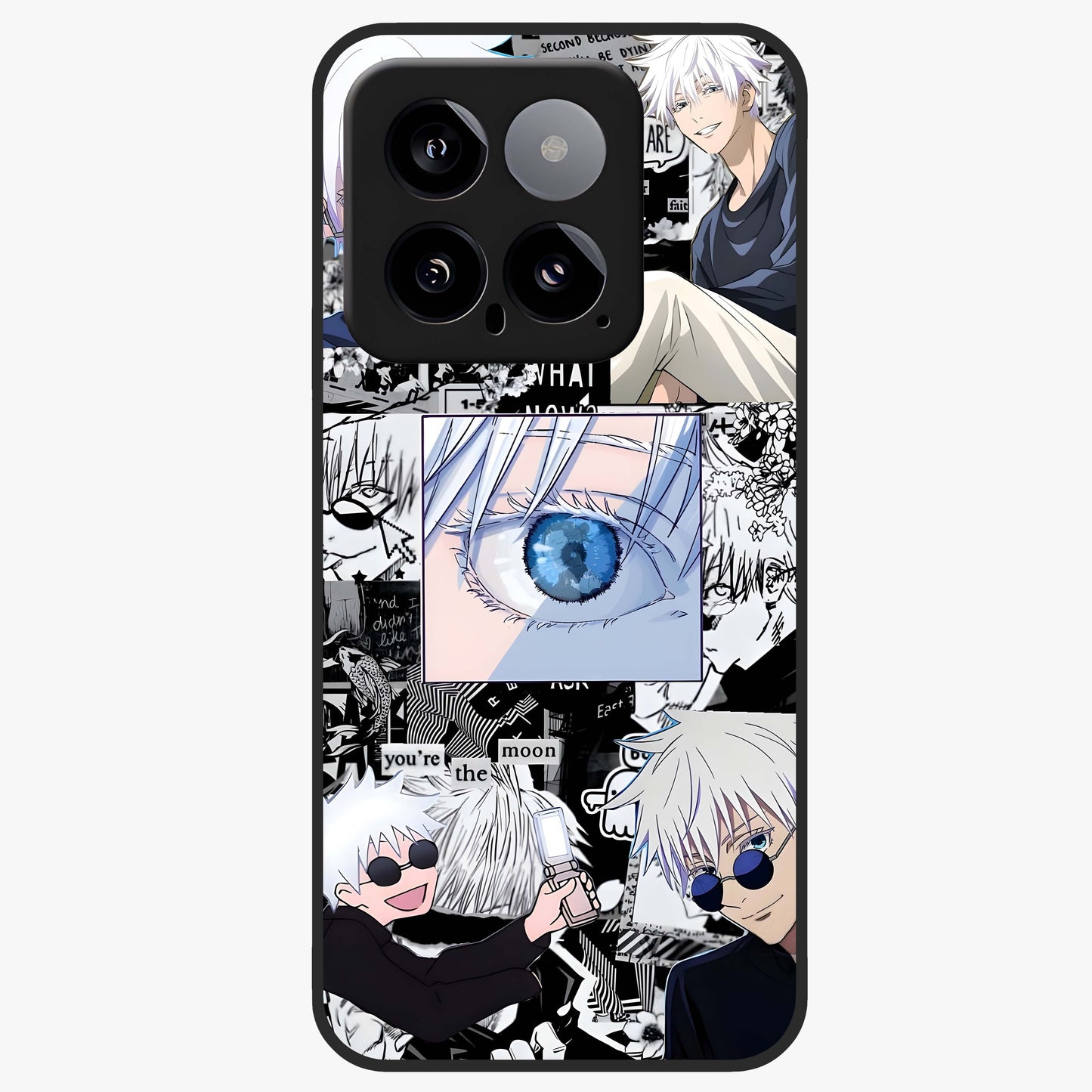 Infinity Sorcerer Chaos Glass Case showing flat back view with mystical sorcerer themed artwork and glossy glass finish.