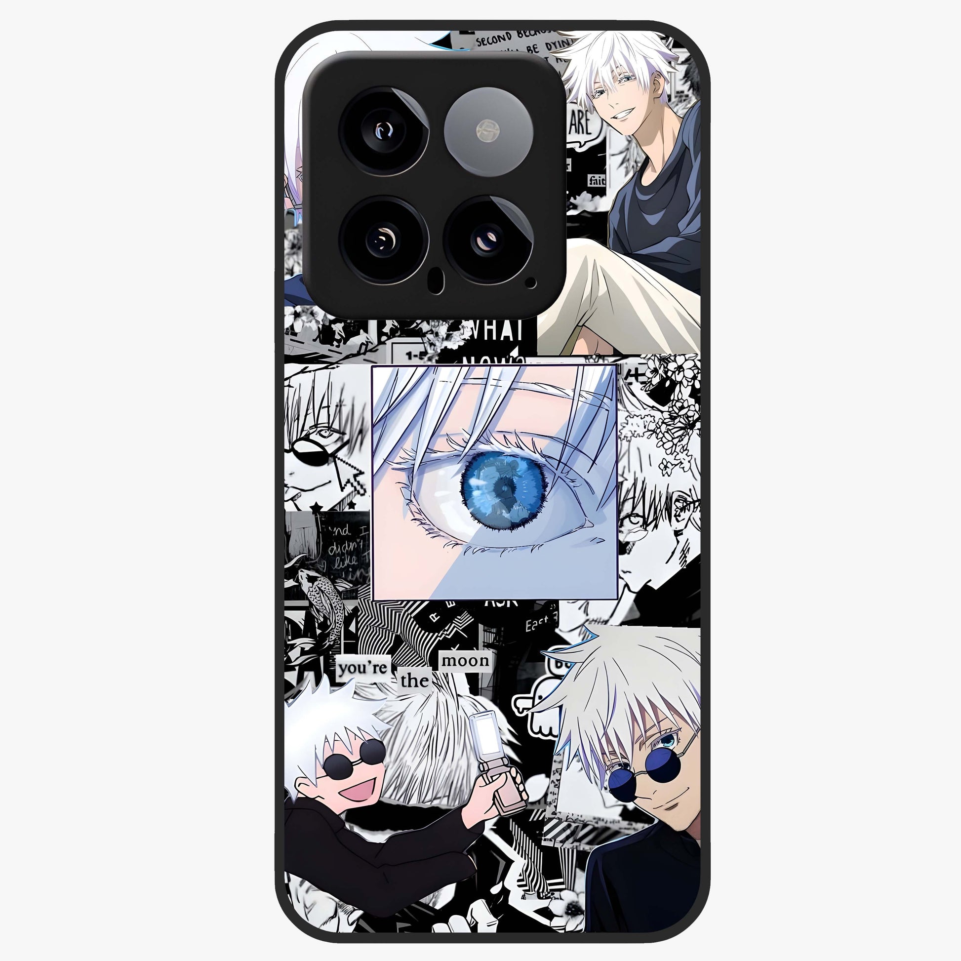 Infinity Sorcerer Chaos Glass Case showing flat back view with mystical sorcerer themed artwork and glossy glass finish.