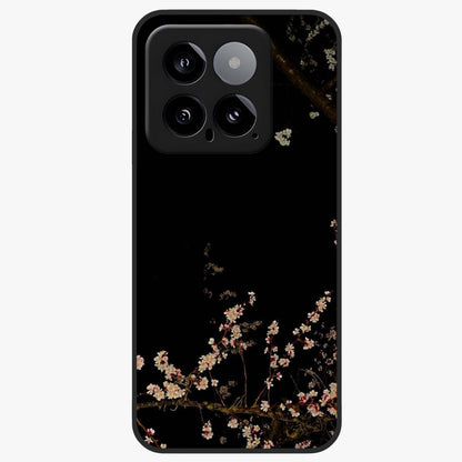 Petal Moon Light With Custom Name Glass Case showing flat back view with floral moonlight artwork and personalized name design.