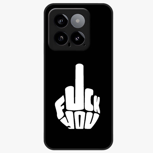Rebel Mode On Glass Case showing flat back view with bold rebellious typography artwork and glossy glass finish.