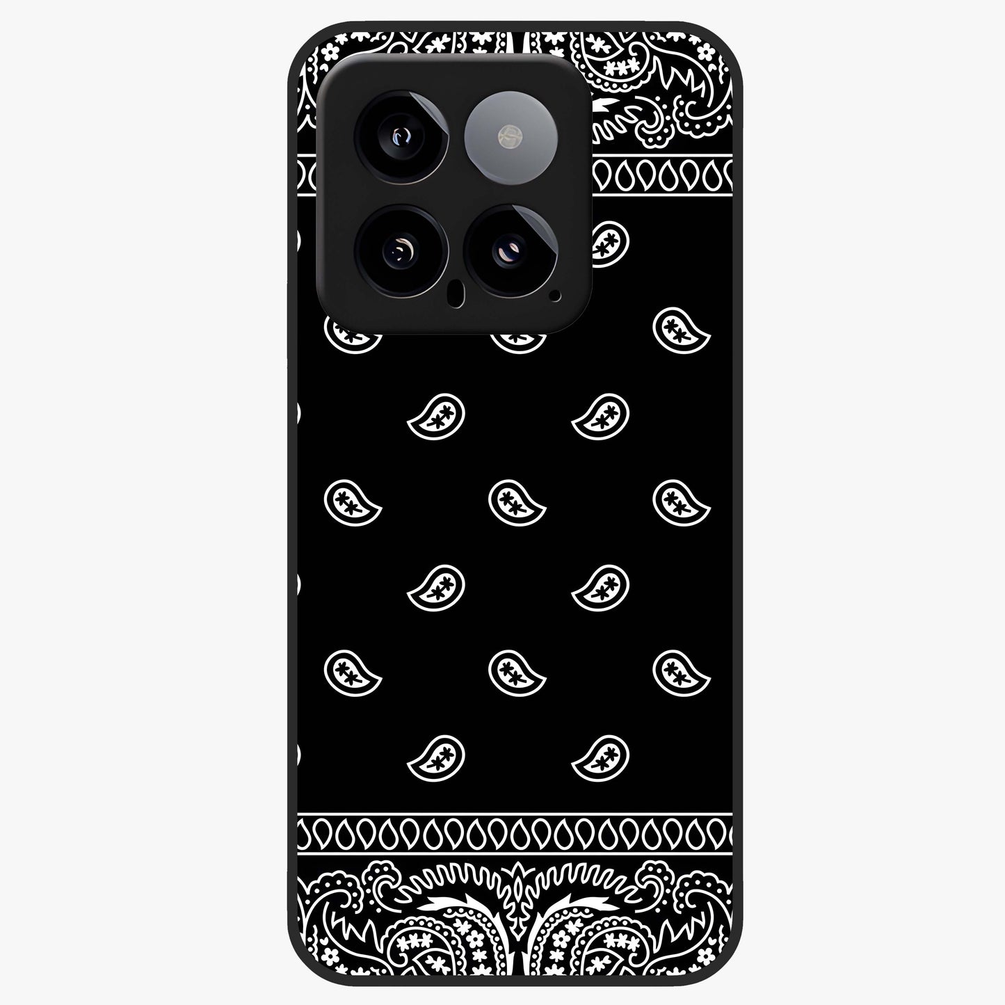 Retro Rebel Threads Glass Case showing flat back view with vintage street style artwork and glossy glass finish.