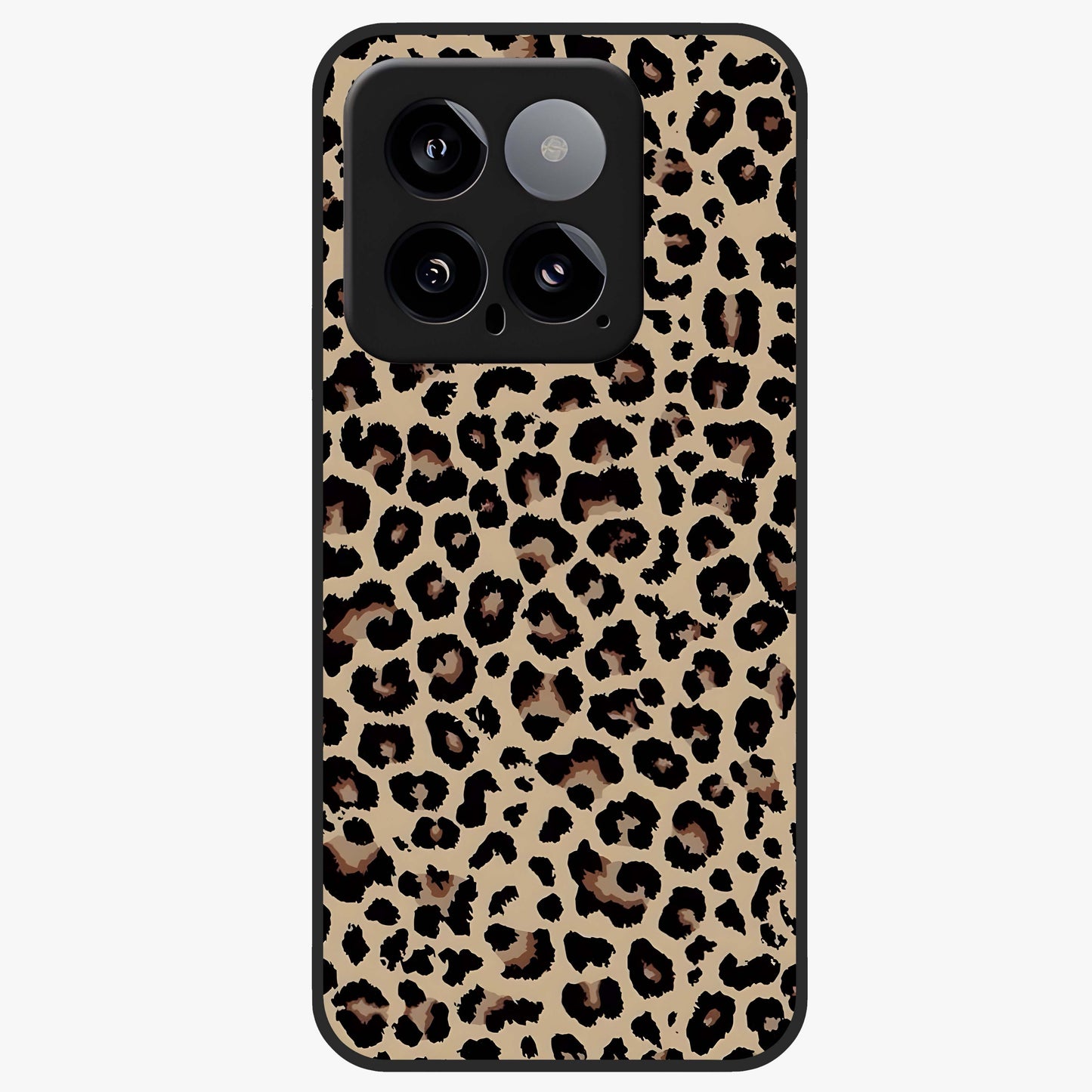 Savage Chic Pattern Glass Case showing flat back view with stylish patterned artwork and glossy glass finish.