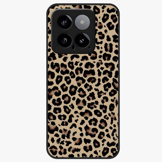 Savage Chic Pattern Glass Case showing flat back view with stylish patterned artwork and glossy glass finish.