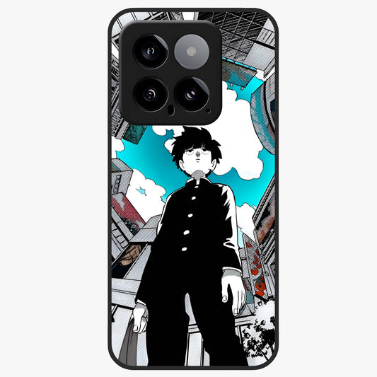 Silent Psychic Awakening Glass Case showing flat back view with mystical psychic themed artwork and glossy glass finish.