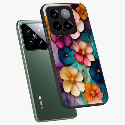 Artlyn Grace Flower Pattern Glass Case displayed in angled mockup highlighting delicate flower pattern design and smooth glass surface.