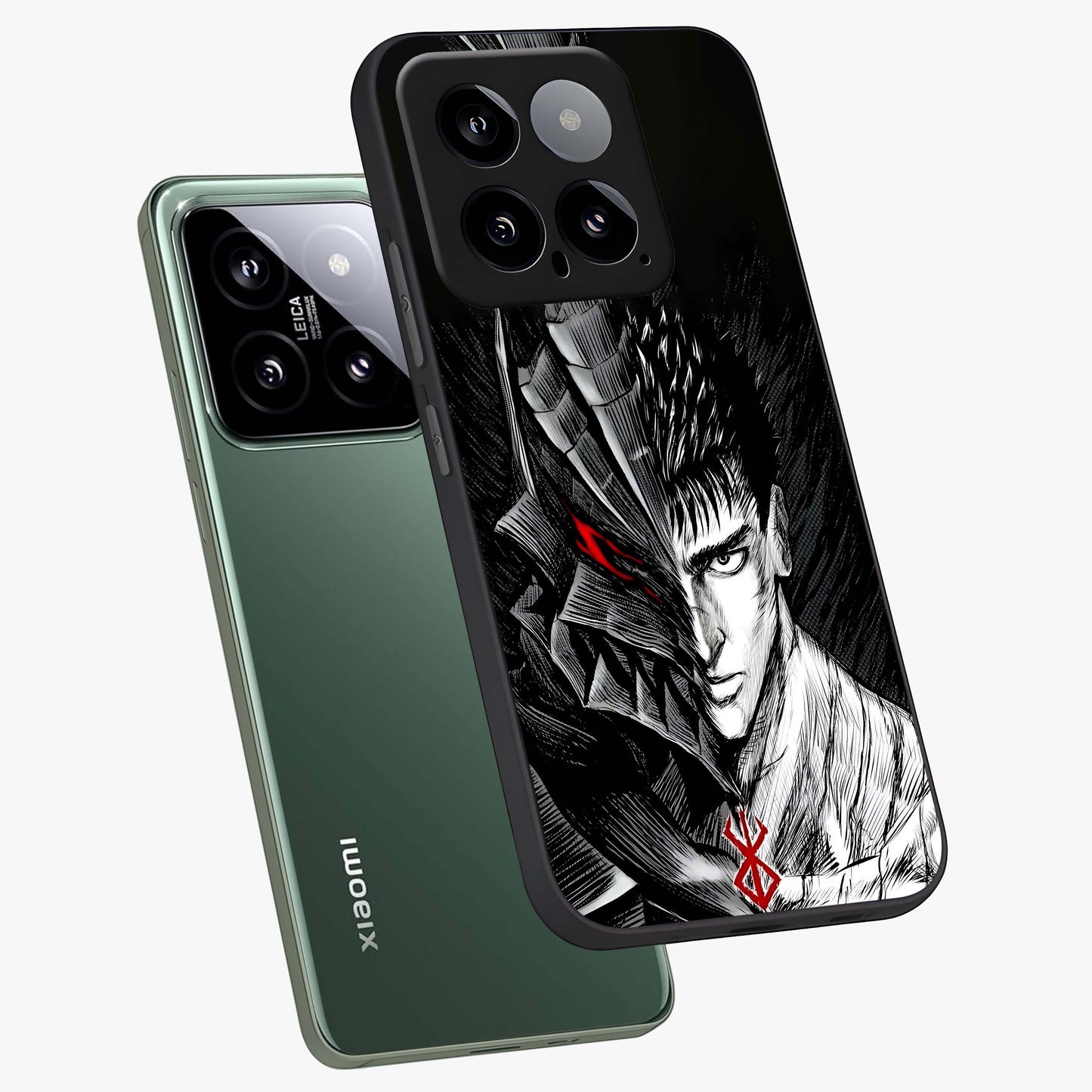 Berserker Blood Oath Glass Case displayed in angled mockup highlighting dark fantasy graphic design and powerful theme.