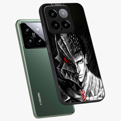Berserker Blood Oath Glass Case displayed in angled mockup highlighting dark fantasy graphic design and powerful theme.