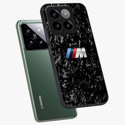 Carbon Speed Mark Glass Case displayed in angled mockup highlighting racing inspired carbon design and sleek aesthetic style.