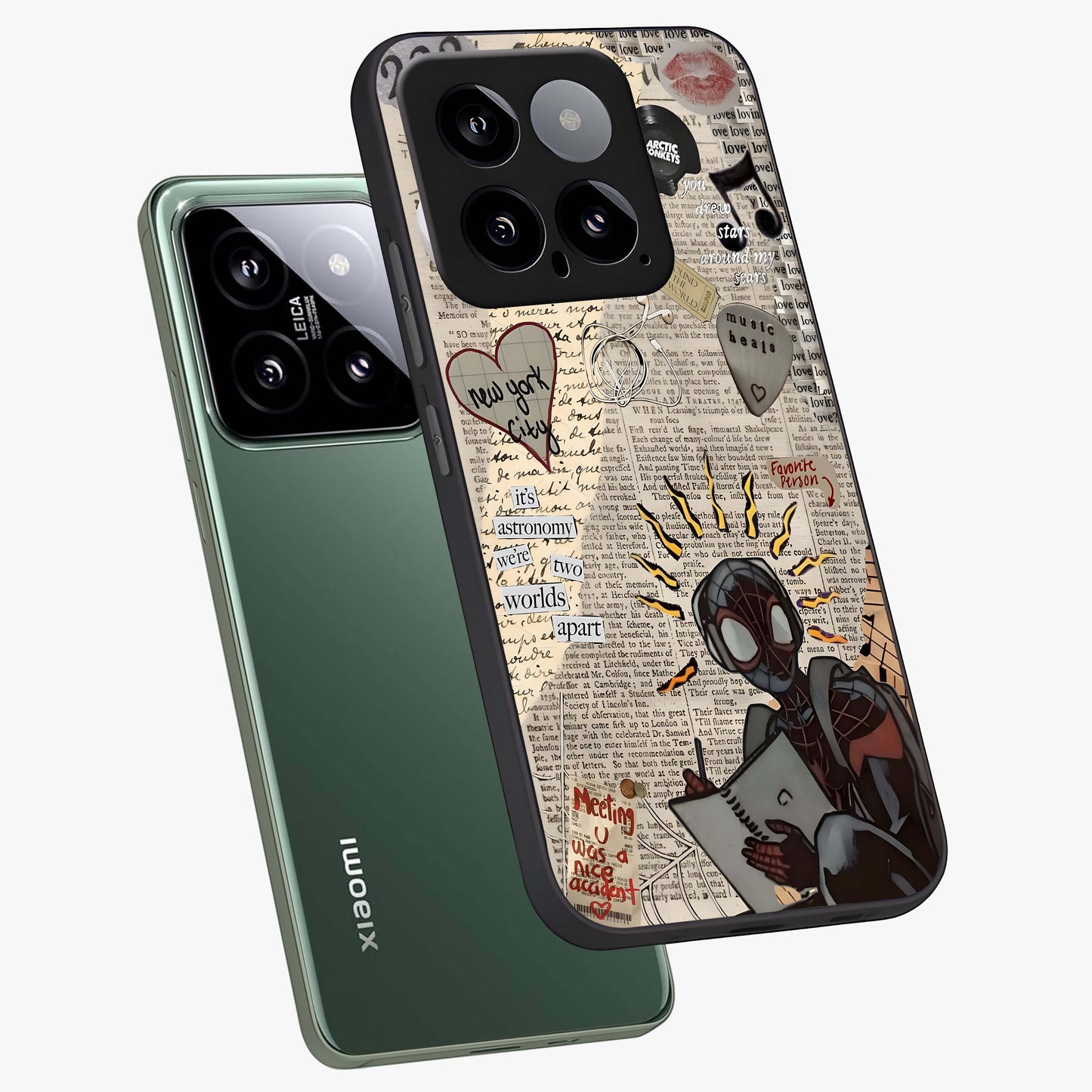 City Dream Sketch Glass Case displayed in angled mockup highlighting minimal city illustration with aesthetic sketch style.
