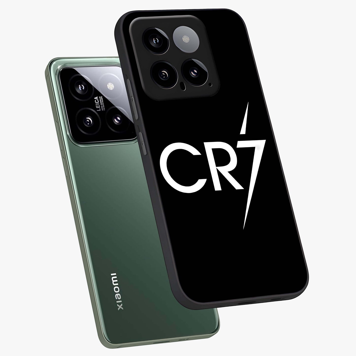 Cr7 Elite Strike Glass Case displayed in angled mockup highlighting powerful sports graphic with bold athletic theme.