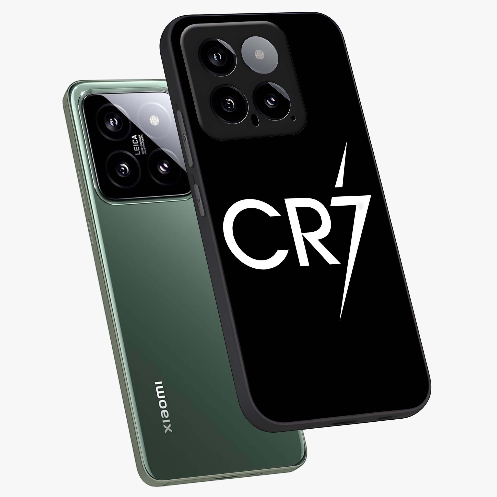 Cr7 Elite Strike Glass Case displayed in angled mockup highlighting powerful sports graphic with bold athletic theme.