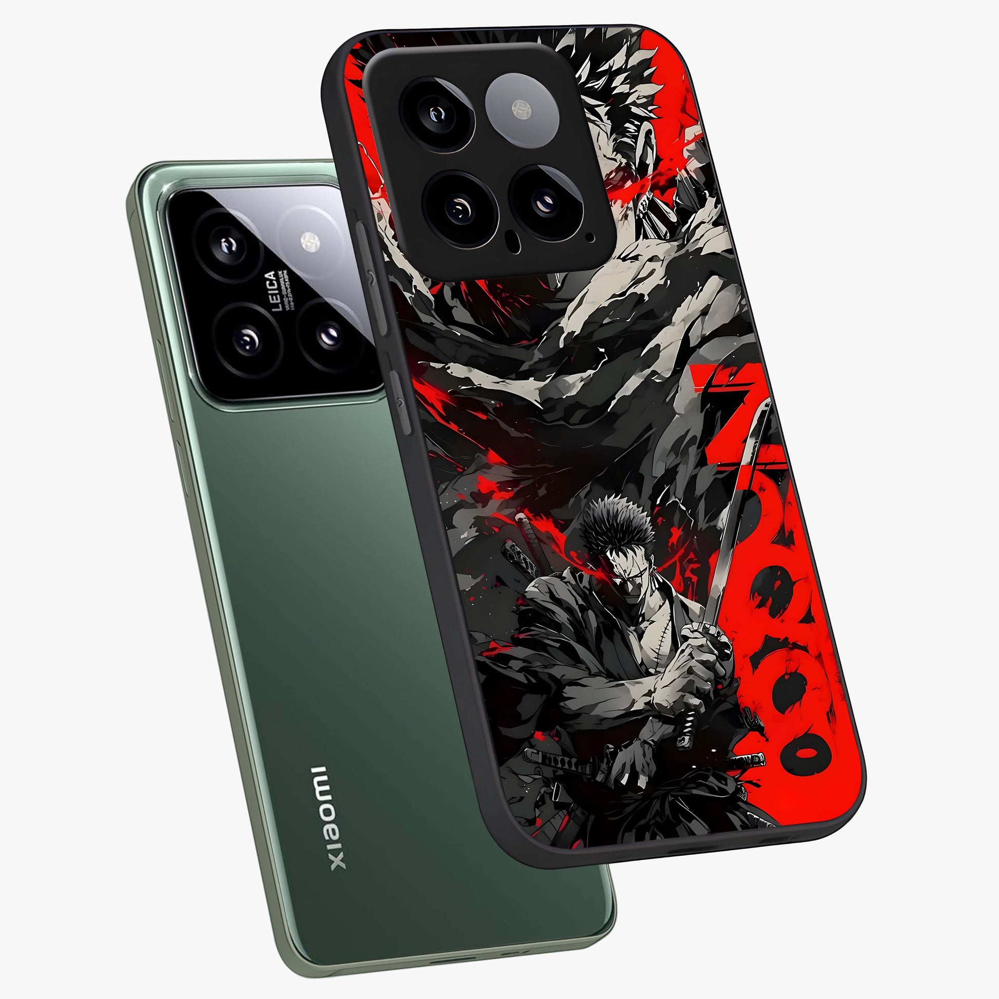 Demon Sword Resolve Glass Case displayed in angled mockup highlighting powerful demon sword illustration with dark fantasy aesthetic.