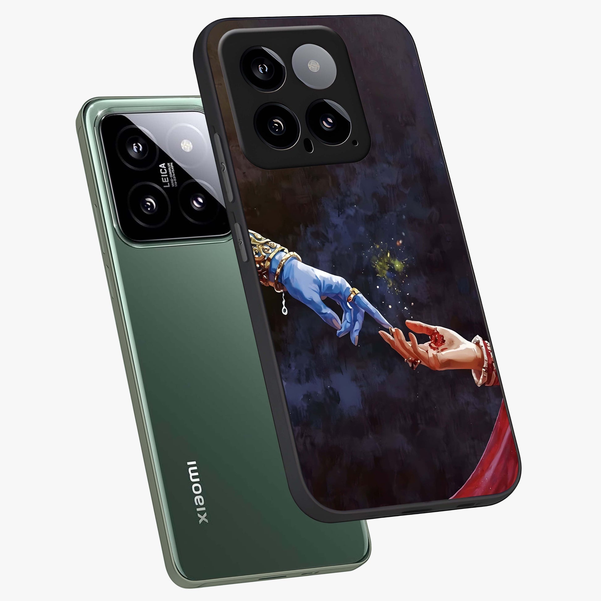 Divine Touch Eternal Glass Case displayed in angled mockup highlighting elegant divine inspired design with calm aesthetic style.