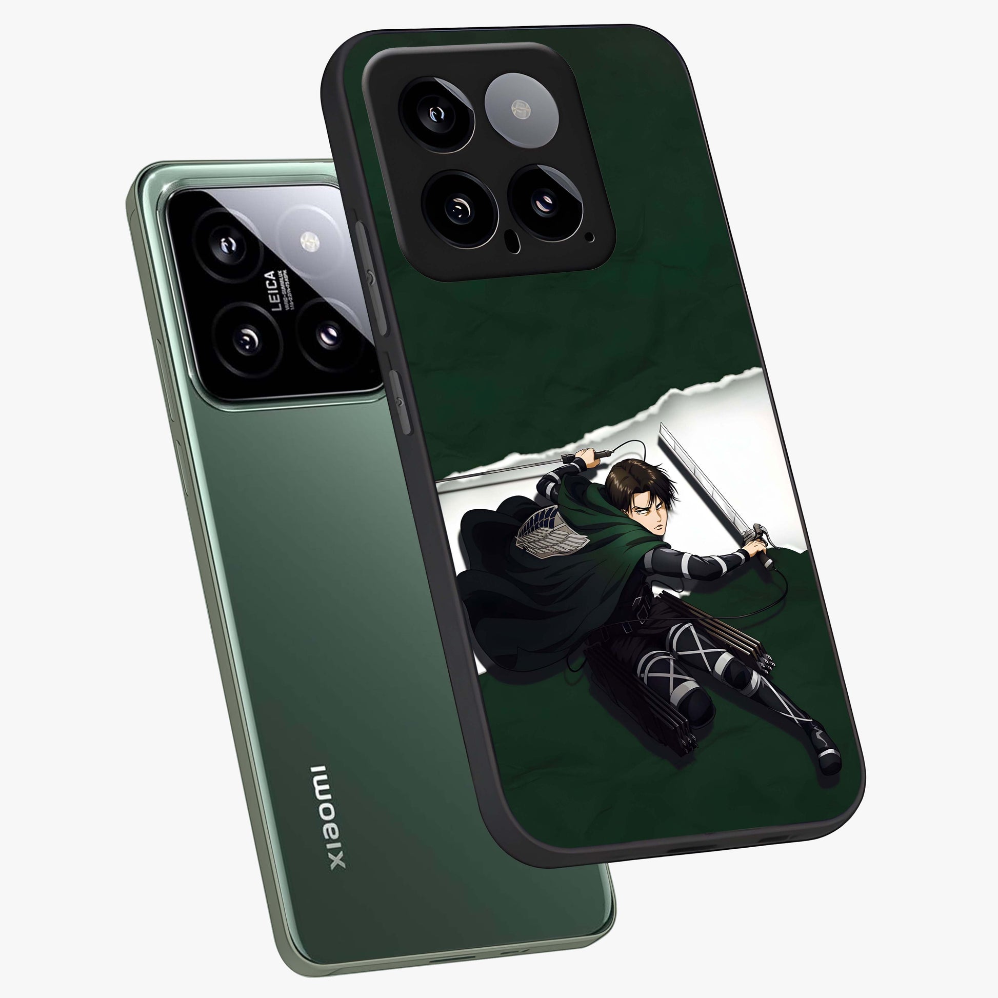 Emerald War Vanguard Glass Case displayed in angled mockup highlighting intense battle inspired design with emerald tone aesthetic.