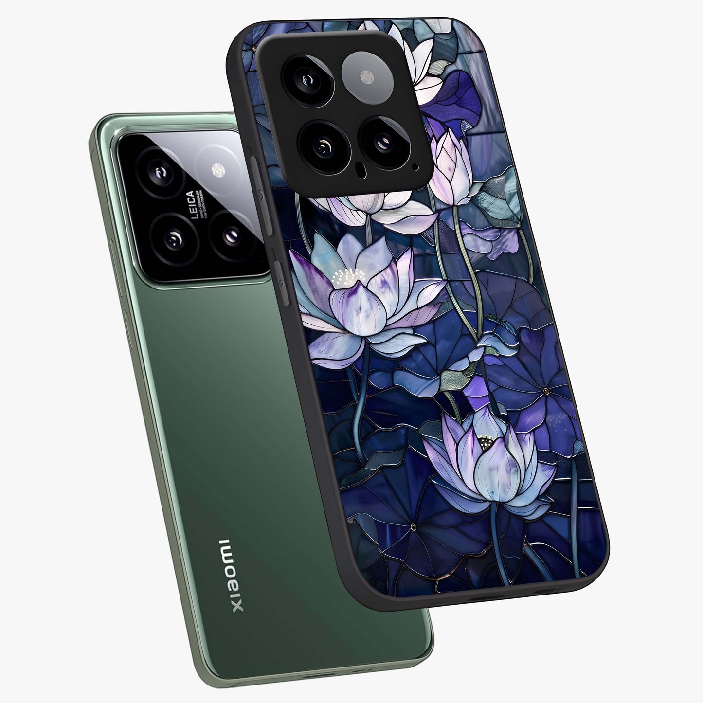 Gloss Petal Rush Glass Case displayed in angled mockup highlighting vibrant petal design with elegant floral aesthetic.