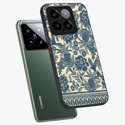 Heirloom Wild Bloom Glass Case displayed in angled mockup highlighting botanical bloom design with classic aesthetic style.