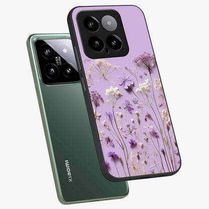 Lavender Blossom Dream Glass Case displayed in angled mockup highlighting dreamy lavender flower design with calming aesthetic style.