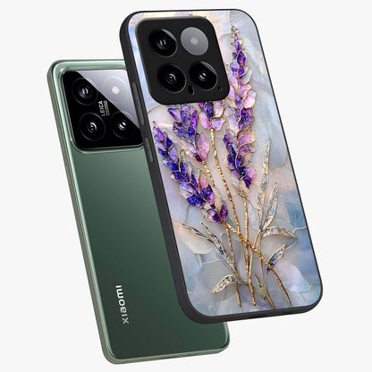 Lavender Dream Glow Glass Case displayed in angled mockup highlighting dreamy purple glow design with soft artistic style.