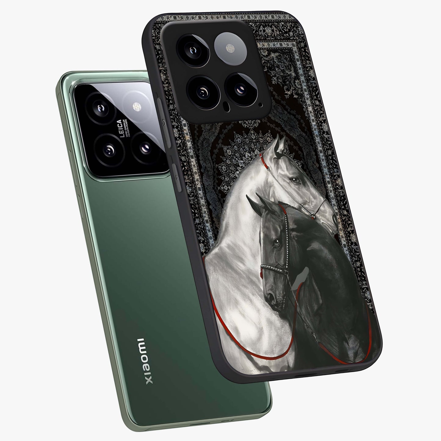 Majestic Ride Legacy Glass Case displayed in angled mockup highlighting sleek vehicle design with bold racing aesthetic.