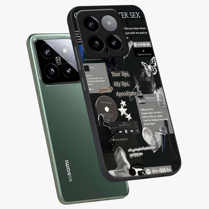 Midnight Love Echo Glass Case displayed in angled mockup highlighting elegant love inspired design with deep aesthetic style.