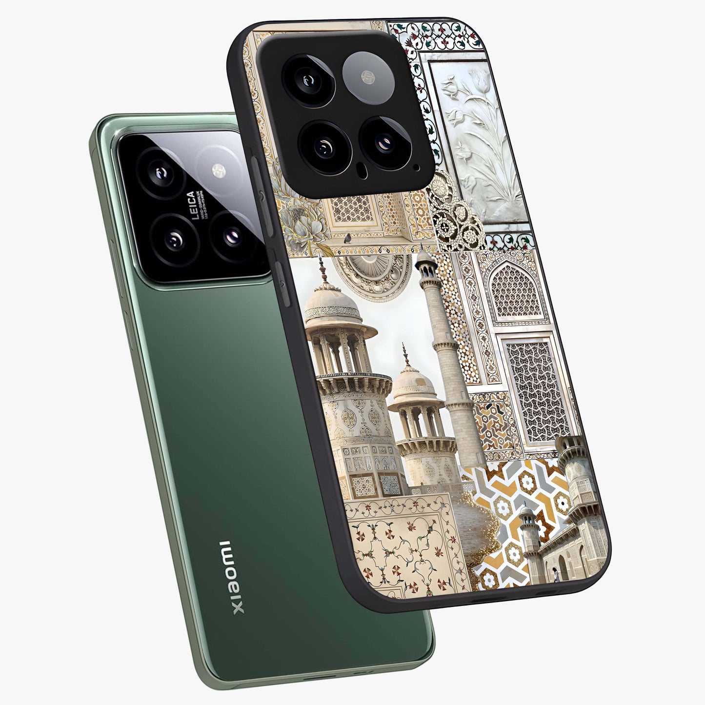 Mughal Marble Legacy Glass Case displayed in angled mockup highlighting elegant heritage marble artwork with royal aesthetic.