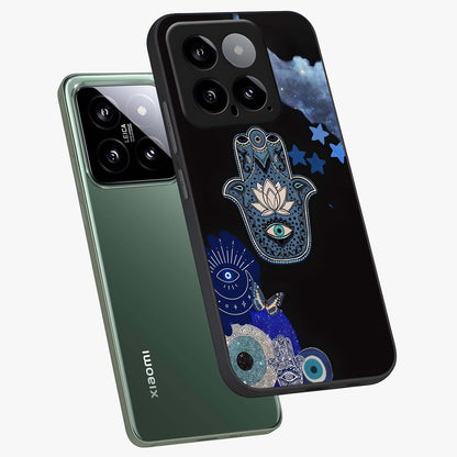 Mystic Hand Aura Glass Case displayed in angled mockup highlighting magical aura design with spiritual aesthetic style.
