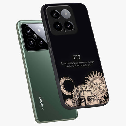 Mystic Victory Aura Glass Case displayed in angled mockup highlighting energetic aura design with bold mystical aesthetic.