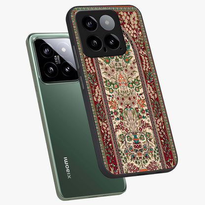 Persian Inspired Glass Case displayed in angled mockup highlighting intricate traditional design with elegant cultural aesthetic.