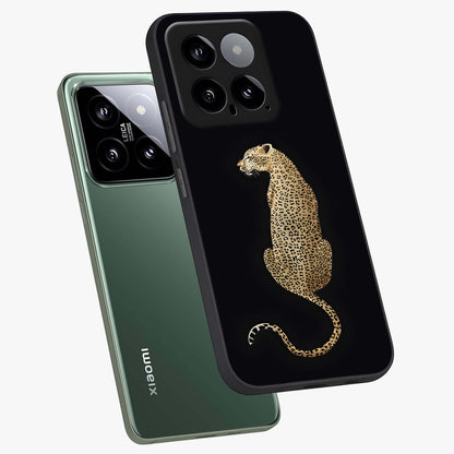 Regal Leopard Glass Case displayed in angled mockup highlighting powerful animal illustration with stylish wild aesthetic.